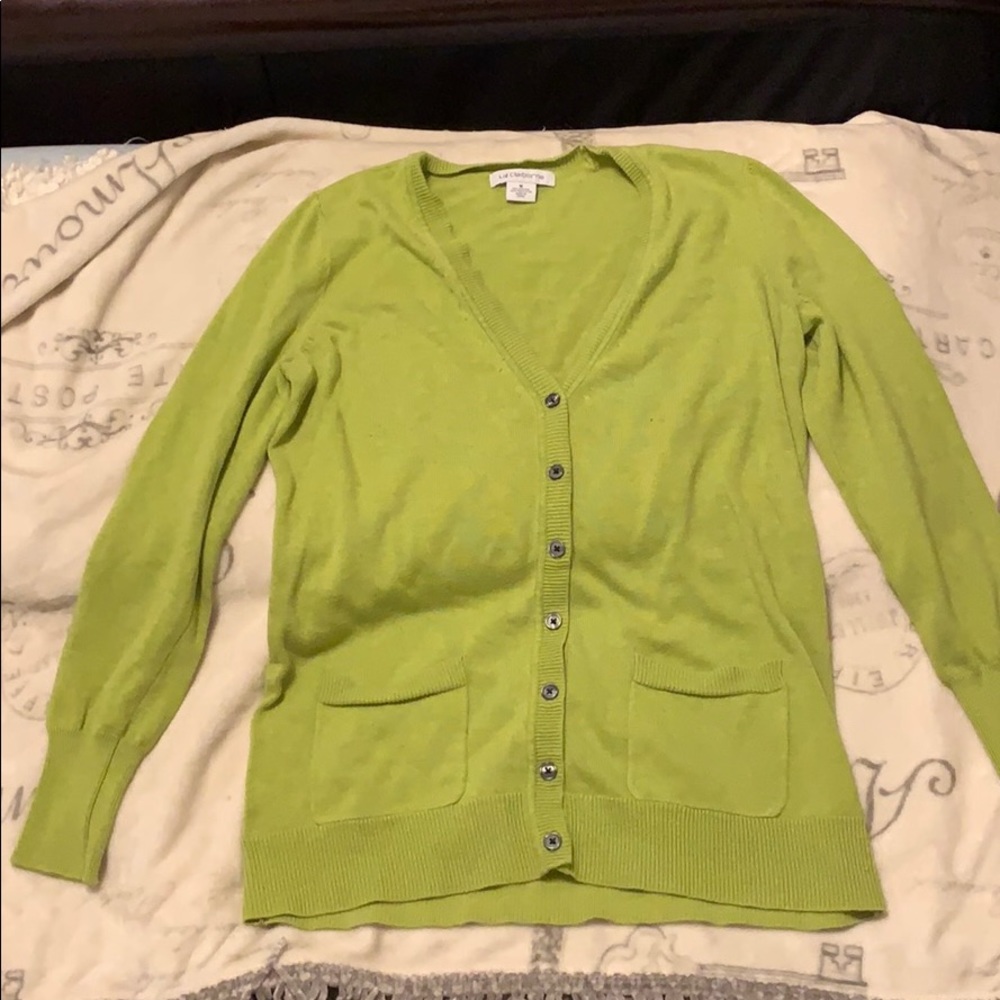 Liz Claiborne green sweater